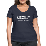 Basically - Frauen Bio-T-Shirt mit V-Ausschnitt von Stanley & Stella - Navy