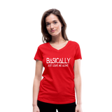 Basically - Frauen Bio-T-Shirt mit V-Ausschnitt von Stanley & Stella - Rot