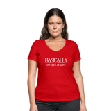 Basically - Frauen Bio-T-Shirt mit V-Ausschnitt von Stanley & Stella - Rot