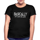 Basically - Frauen Oversize T-Shirt - Schwarz