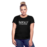 Basically - Frauen Oversize T-Shirt - Schwarz