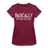 Basically - Frauen Oversize T-Shirt - Bordeaux