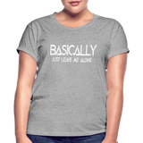 Basically - Frauen Oversize T-Shirt - Grau meliert