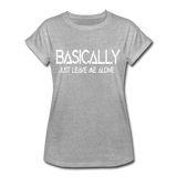 Basically - Frauen Oversize T-Shirt - Grau meliert