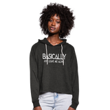 Basically - Frauen Cropped Hoodie - Anthrazit