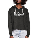 Basically - Frauen Cropped Hoodie - Anthrazit