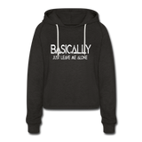 Basically - Frauen Cropped Hoodie - Anthrazit