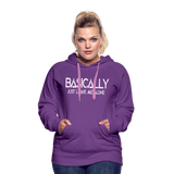 Basically - Frauen Premium Hoodie - Purple