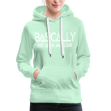 Basically - Frauen Premium Hoodie - helles Mintgrün