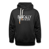 Basically - Frauen Schalkragen Hoodie - Schwarz