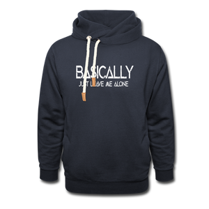 Basically - Frauen Schalkragen Hoodie - Navy