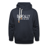 Basically - Frauen Schalkragen Hoodie - Navy