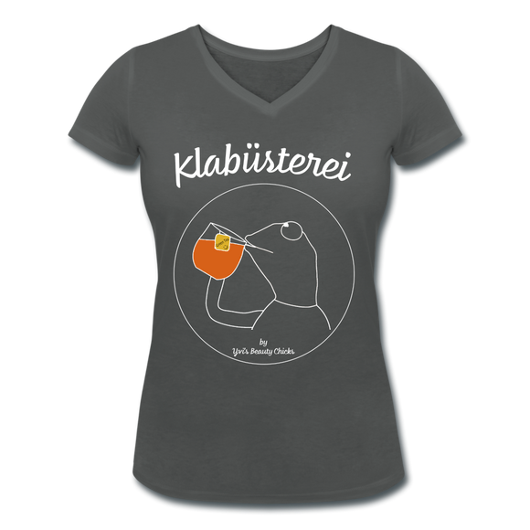 Frosch - Frauen Bio-T-Shirt mit V-Ausschnitt von Stanley & Stella - Anthrazit