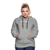 Frosch - Frauen Premium Hoodie - Grau meliert