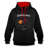 Frosch - Frauen Kontrast-Hoodie - Schwarz/Rot