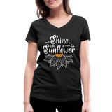 Sunflower - Frauen Bio-T-Shirt mit V-Ausschnitt von Stanley & Stella - Schwarz