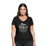 Sunflower - Frauen Bio-T-Shirt mit V-Ausschnitt von Stanley & Stella - Schwarz