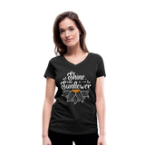 Sunflower - Frauen Bio-T-Shirt mit V-Ausschnitt von Stanley & Stella - Schwarz