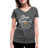 Sunflower - Frauen Bio-T-Shirt mit V-Ausschnitt von Stanley & Stella - Anthrazit