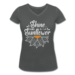 Sunflower - Frauen Bio-T-Shirt mit V-Ausschnitt von Stanley & Stella - Anthrazit