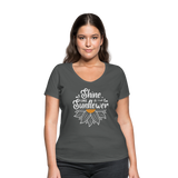 Sunflower - Frauen Bio-T-Shirt mit V-Ausschnitt von Stanley & Stella - Anthrazit