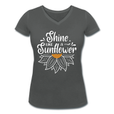 Sunflower - Frauen Bio-T-Shirt mit V-Ausschnitt von Stanley & Stella - Anthrazit