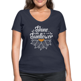 Sunflower - Frauen Bio-T-Shirt mit V-Ausschnitt von Stanley & Stella - Navy