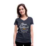 Sunflower - Frauen Bio-T-Shirt mit V-Ausschnitt von Stanley & Stella - Navy