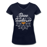 Sunflower - Frauen Bio-T-Shirt mit V-Ausschnitt von Stanley & Stella - Navy