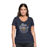 Sunflower - Frauen Bio-T-Shirt mit V-Ausschnitt von Stanley & Stella - Navy