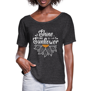 Sunflower - Frauen T-Shirt mit Fledermausärmeln von Bella + Canvas - Anthrazit