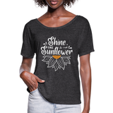 Sunflower - Frauen T-Shirt mit Fledermausärmeln von Bella + Canvas - Anthrazit