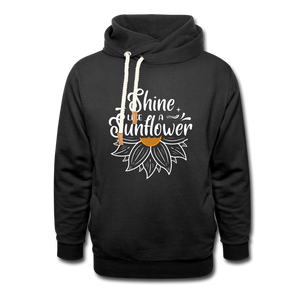 Sunflower - Frauen Schalkragen Hoodie - Schwarz