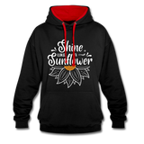 Sunflower - Frauen Kontrast-Hoodie - Schwarz/Rot