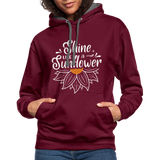 Sunflower - Frauen Kontrast-Hoodie - Weinrot/Anthrazit