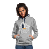 Sunflower - Frauen Kontrast-Hoodie - Grau meliert/Navy