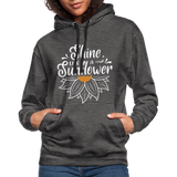 Sunflower - Frauen Kontrast-Hoodie - Anthrazit/Schwarz