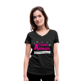 Animals - Frauen Bio-T-Shirt mit V-Ausschnitt von Stanley & Stella - Schwarz