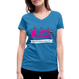 Animals - Frauen Bio-T-Shirt mit V-Ausschnitt von Stanley & Stella - Pfauenblau