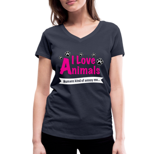 Animals - Frauen Bio-T-Shirt mit V-Ausschnitt von Stanley & Stella - Navy