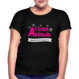 Animals - Frauen Oversize T-Shirt - Schwarz