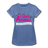 Animals - Frauen Oversize T-Shirt - Denim meliert