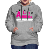 Animals - Frauen Premium Hoodie - Grau meliert