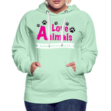 Animals - Frauen Premium Hoodie - helles Mintgrün