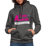 Animals - Frauen Kontrast-Hoodie - Anthrazit/Schwarz