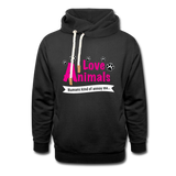 Animals - Frauen Schalkragen Hoodie - Schwarz