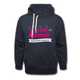 Animals - Frauen Schalkragen Hoodie - Navy