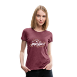 Sunshine - Frauen Premium T-Shirt - Bordeauxrot meliert