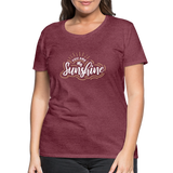 Sunshine - Frauen Premium T-Shirt - Bordeauxrot meliert