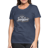 Sunshine - Frauen Premium T-Shirt - Blau meliert